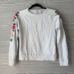 A New Day embroidered flower grey sweatshirt
